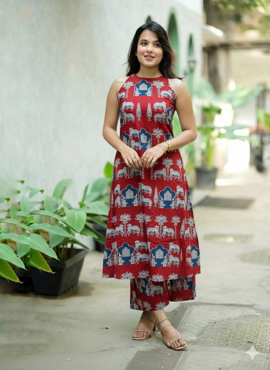 Cotton sleeveless cord sets