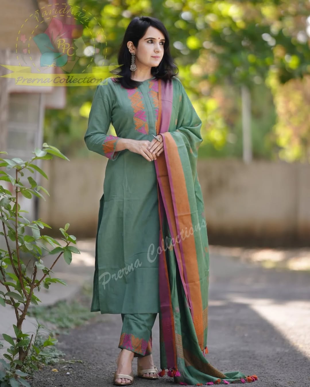 Handloom cotton suit