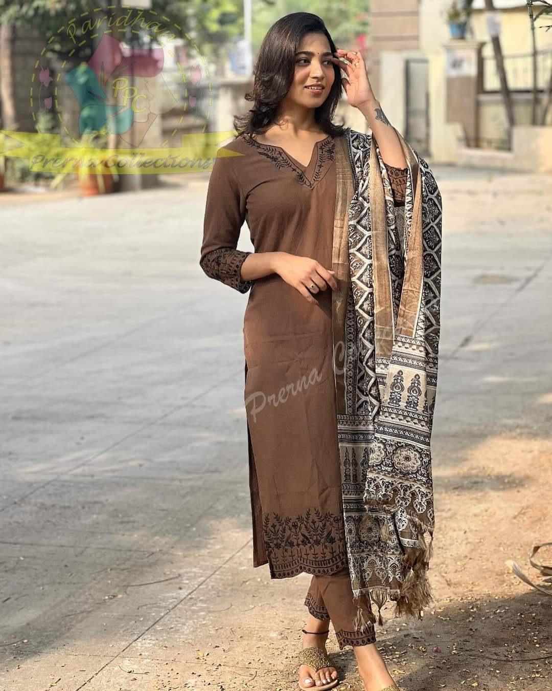 Khadi cotton kurti set