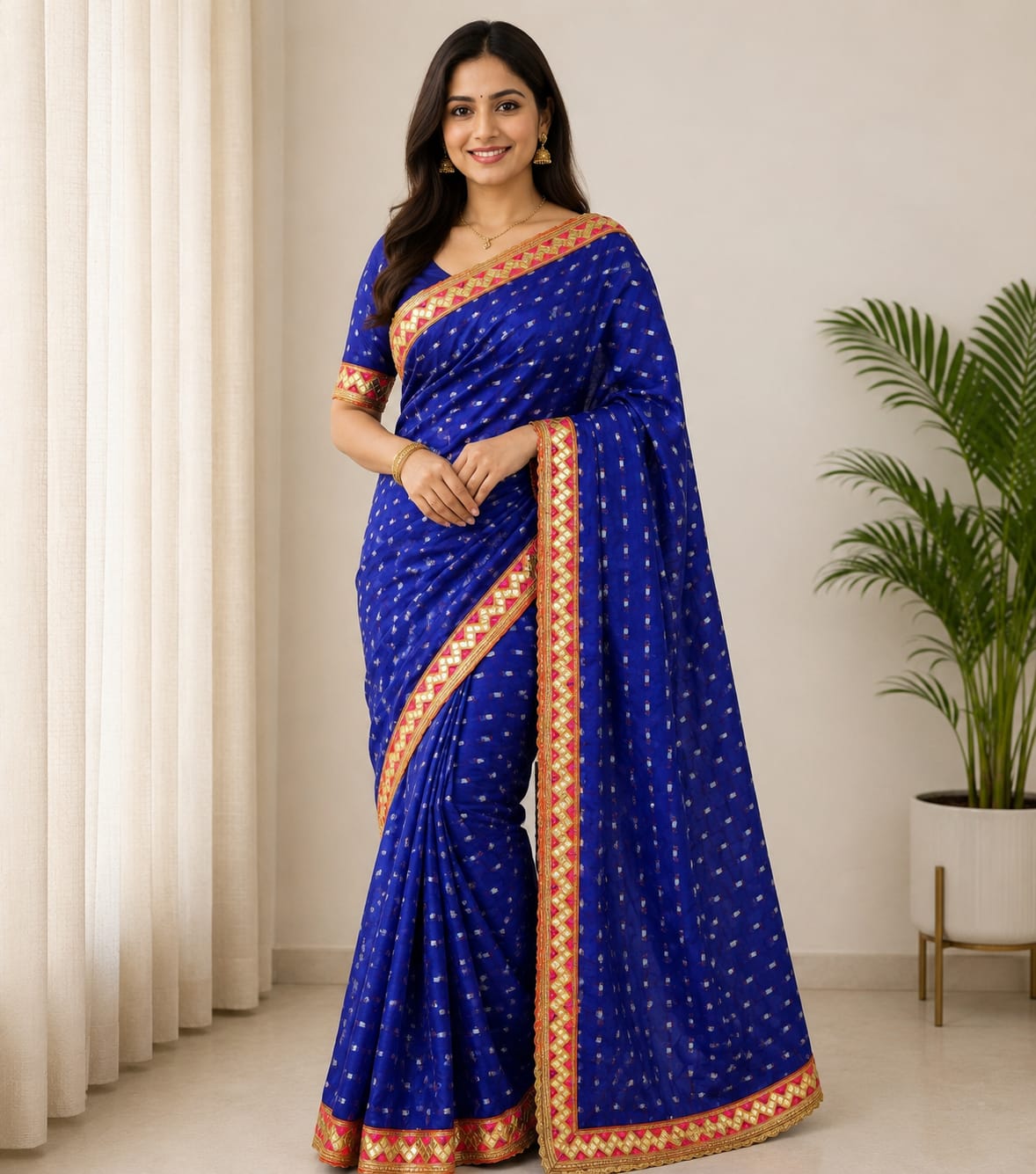 Women's Lahariya Print Saree with Elegant Traditional Design, Lightweight Festive & Daily Wear Saree